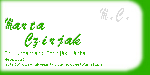 marta czirjak business card